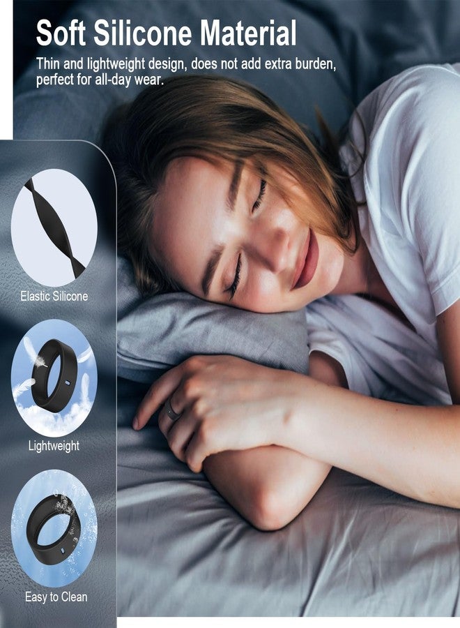 ZOOROO مجموعة من 8 أغطية حلقات متوافقة مع حلقات Oura Ring Gen 4/4 Ceramic و Oura Ring Gen 3 Horizon/Heritage، تدعم الشحن مع وجود الغطاء، واقي حلقات سيليكون مرن مضاد للخدش للرجال والنساء أثناء التمرين - Image 5